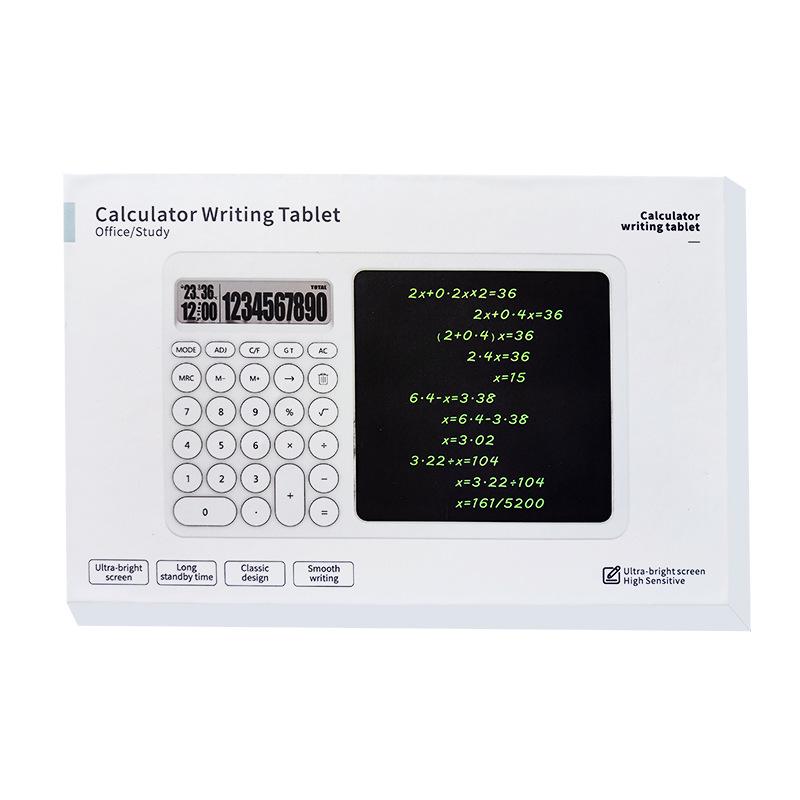 LCD Writing Tablet with Calculator & Stand - Desktop Office Calendar & Message Board