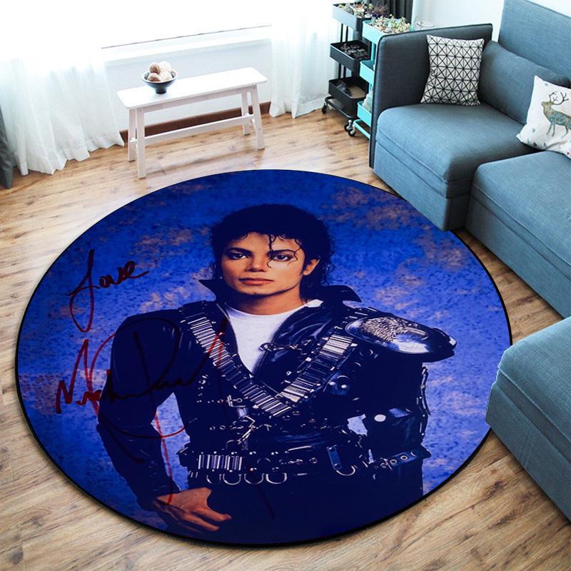 Renowned American Grammy Award Winning Singer Michael Jackson's Circular Carpet Is Soft, Home, Bedroom, Door Mat Decoration, and Non Slip Carpet F1