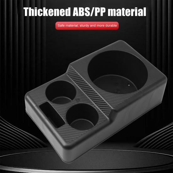 Large Car Cup Holder Tray with Non-Slip Base Universal Truck Boat Water Bottle Organizer Extended Console Universal Sofa Storage Box for Phone Snacks