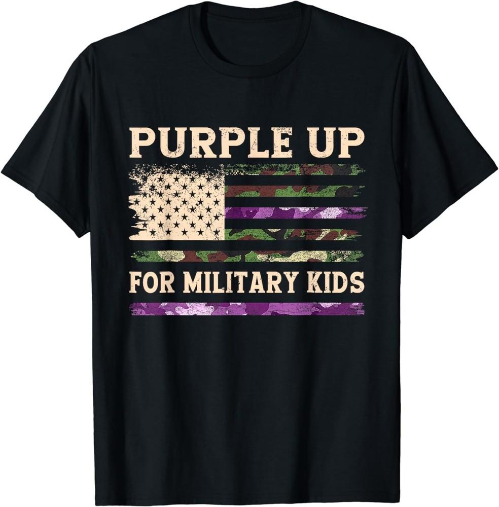 2025/Purple Up For Military Kids Military Child Month USA Unisex T-Shirt Unisex T-Shirt L