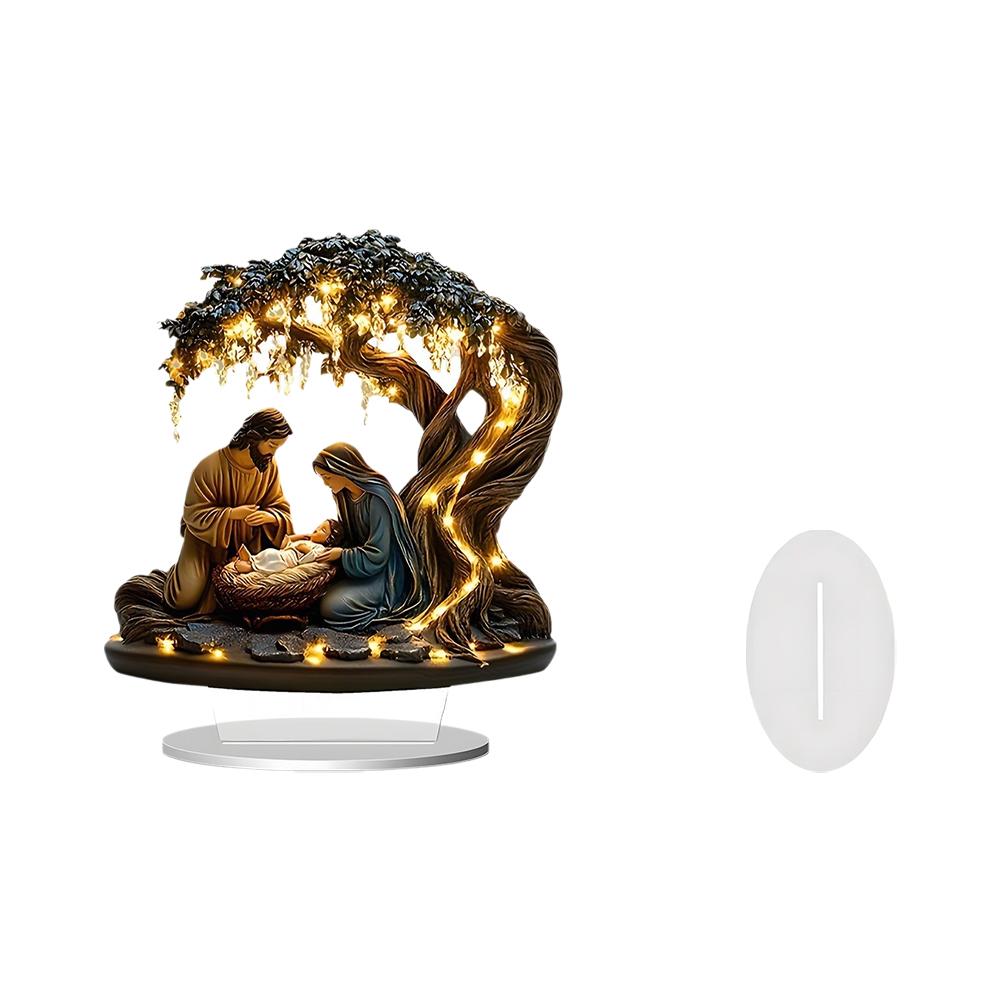 1 st Krubespel Skrivbordsdekoration - Batterifri Akryl Klassisk Design Lämplig för Hem- och Kontorsdekoration