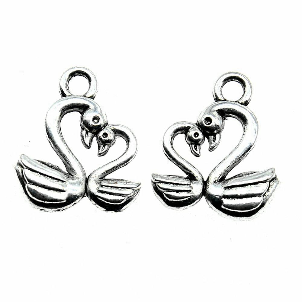 Flamingo Charms Antique Alloy Pendants For Bird Themed Jewelry Making
