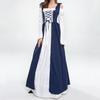 Halloween Dress Maxi Square Neck Royal Vintage Tight Waist Cosplay Dress for Party