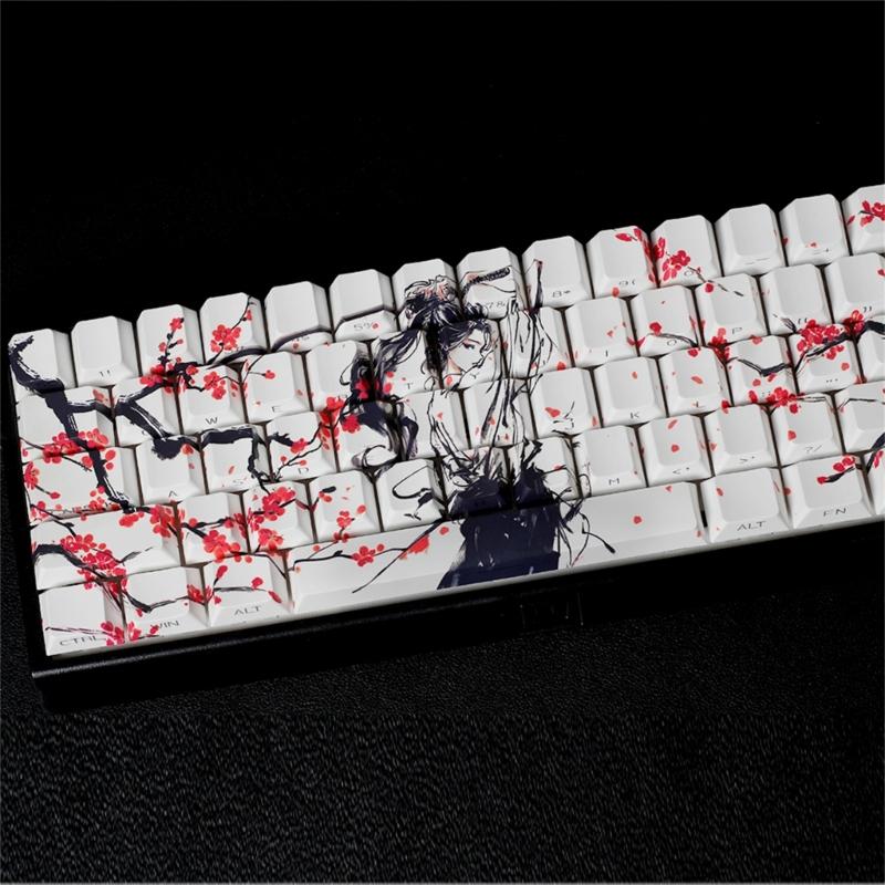 Original Profil Tastenkappen PBT Material Farbsublimation Seitendruck Tastenkappe Für Kleine Mechanische Tastaturen 60% 68% Layout