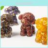 Figurine Chien Teddy Art Résine Décoration Cristal Pour Cadeau Et Décoration Intérieure