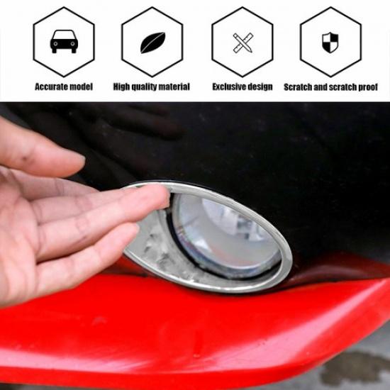 Car Front Fog Light Lamp Cover Trim Frame For Dodge Challenger 2009-2014 Chrome