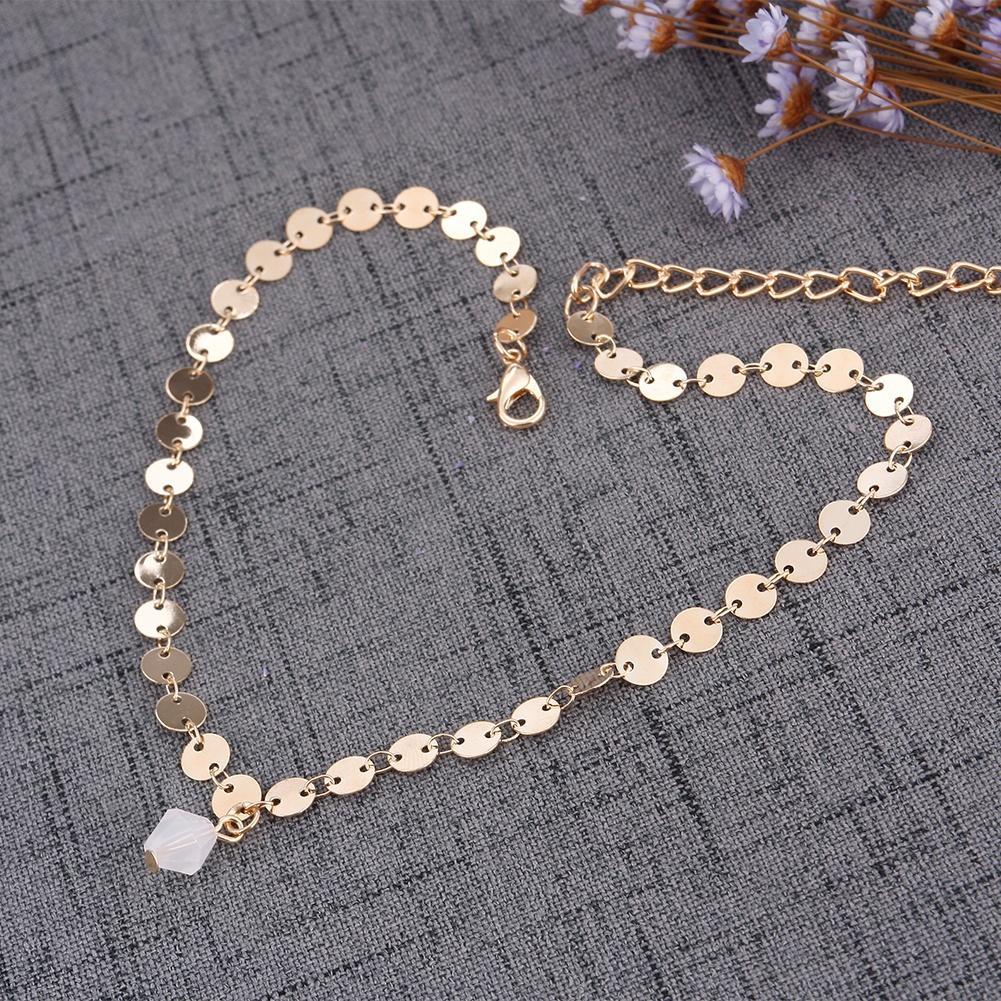 Gold Silver Sequins Choker Necklace 