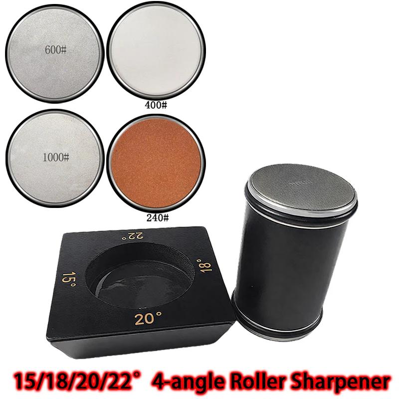 4 Angle Options 15° 18° 20° 22° Roller Knife Sharpener Efficient Blade Sharpening Tool for Cooking & Butchery Knives