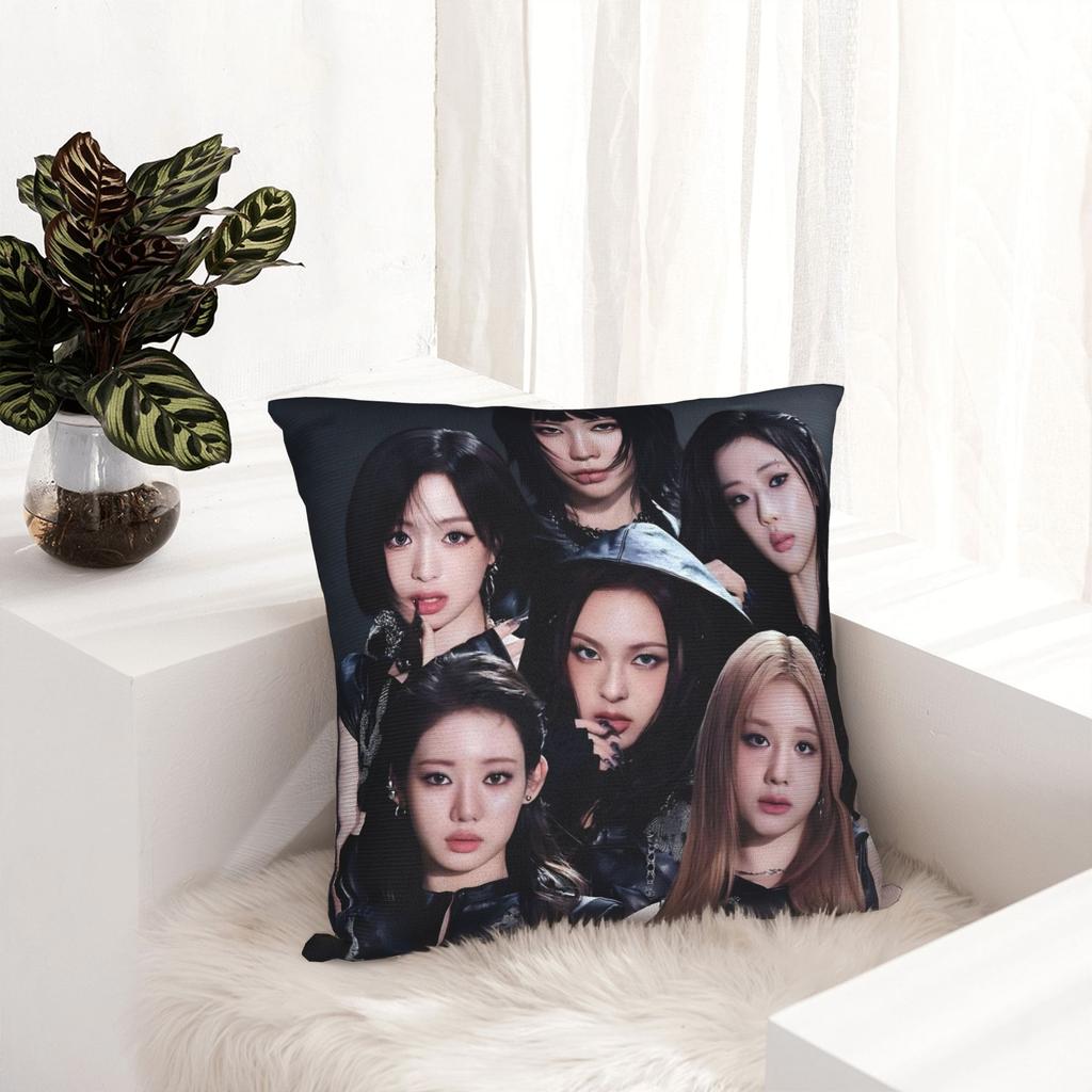 Kpop Style Babymonsters Group Pillowcase Soft Polyester Cushion Cover Decor Pillow Case Cover Home Square 18''