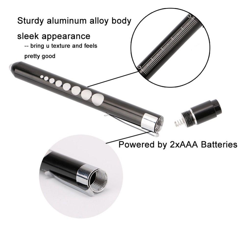 Function Pocket Clip Ophthalmoscope LED Pen Light Doctor Nurse Pen Flashlight Torch Penlight Torch