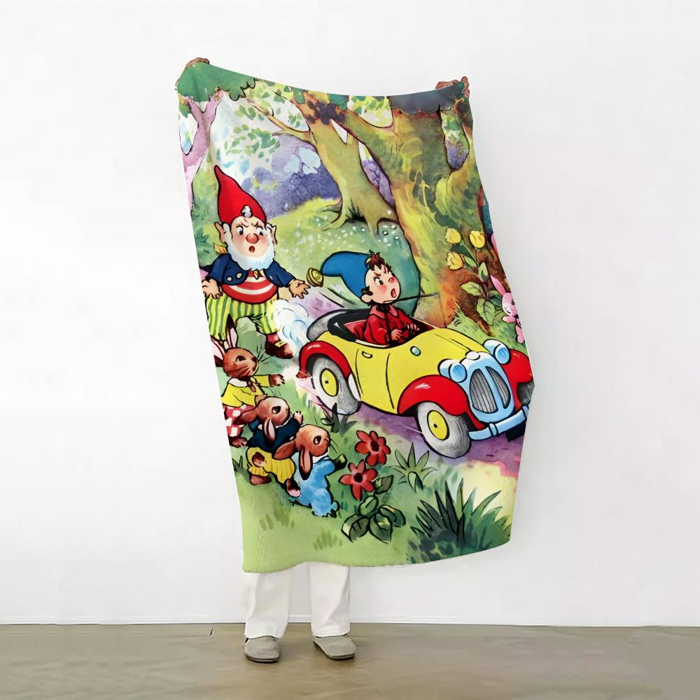 Kreslená N Noddy Přehoz Měkká Teplá Flanelová Fleece Přehozová Deka na Pohovku Postel Cestování Domov