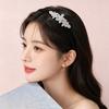 Crystal Alloy Flower Hairband, Anti-slip Headband Hairpin, Bridal Headpiece