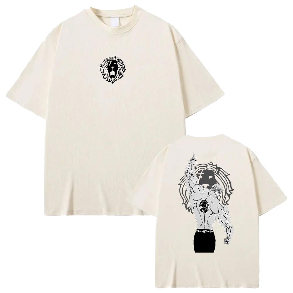 

Аниме Семь смертных грехов Эсканор Графическая футболка Мужская Женская Хлопковые футболки Манга Оверсайз футболка Харадзюку Мужская Повседневная футболка L