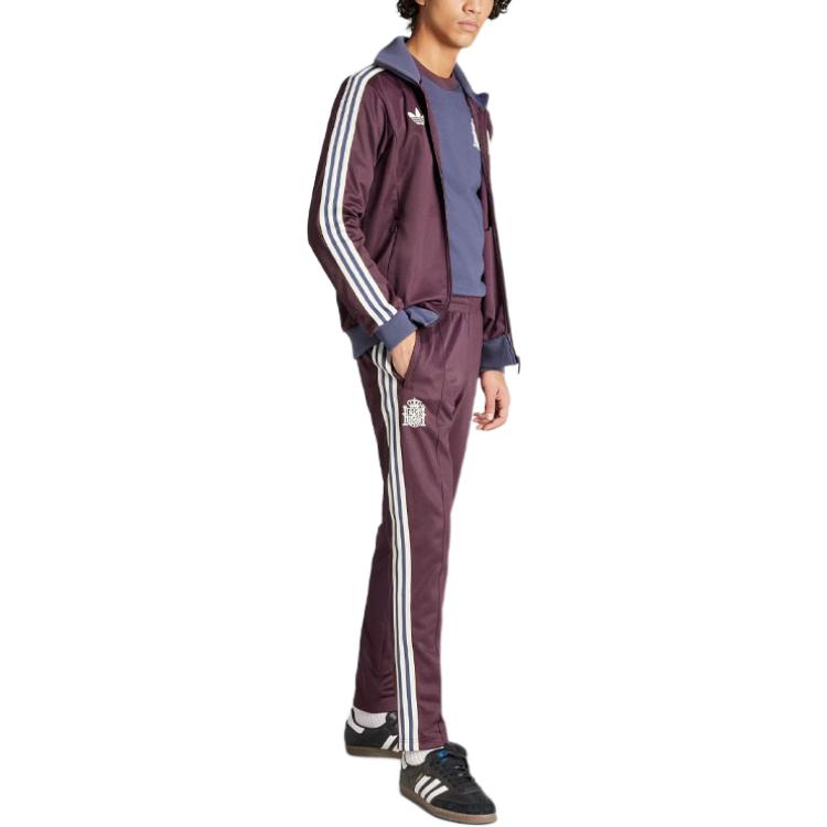 adidas Πρωτότυπο Μπουφάν Φόρμας Beckenbauer Ισπανία Ποδόσφαιρο Casual Culture Μπουφάν Ανδρικά Μπλούζες Μπορντό IU2136