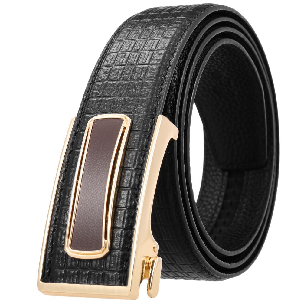 Ceinture tendance en cuir de vachette pleine fleur, boucle intérieure ceinture homme Ly36-23018-5