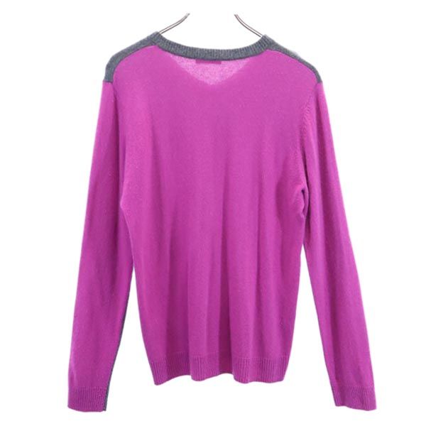 SAN FRANCISCO Wollmischung Langarm V-Ausschnitt Pullover M Grau Strick Damen Gebraucht