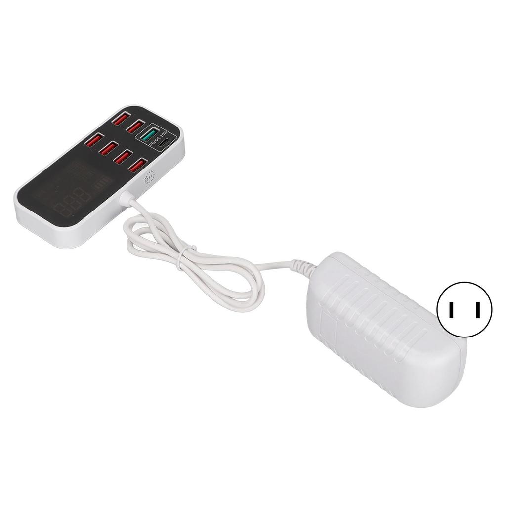 AnwintkA9D+ Mehrfach-PWM-USB-Ladegerät 8 Port 40W 8A Schnellladestation Plug and Play für Smart