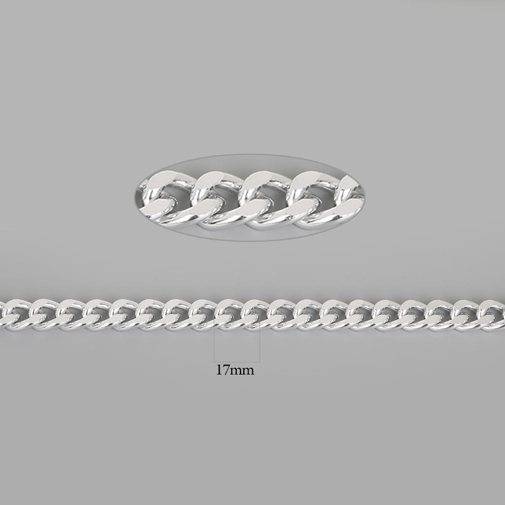 Rhodium/Gold/Aluminum Plated Necklace Chains Brass Bulk for DIY Jewelry Making Materials 4 Size For Selection