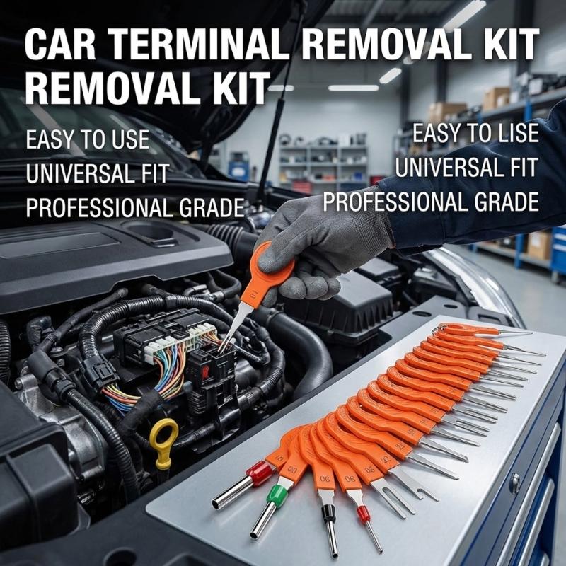 Terminal Pin Removal Tool Professional 59pcs Terminal Extractor Kit With Metal Plastic Construction For Vehicle Wiring