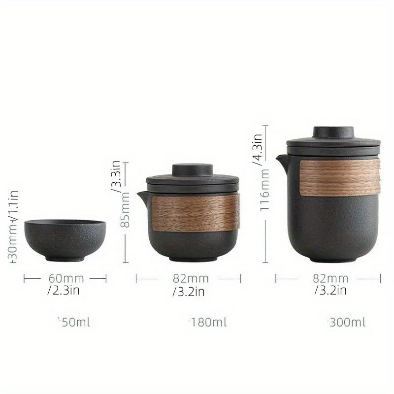 5ks/sada Čajová konvice a šálek Čínská přenosná Jedna čajová konvice a čtyři šálky Komerční