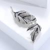 Stylish Vintage Diamond Leaf Maple Leaf Brooch Trendy Commuter Clothing Accessory Pin