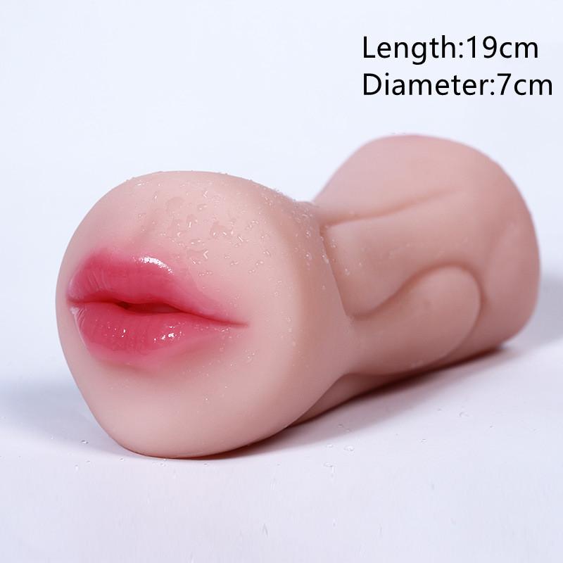 1pcs 2 In 1 Male Masturbator with Realistic Face, Vagina Deep Throat Oral Sex Stroker, Portable Blowjob Sex Doll Fake Pussy, Toys for Men Masturbation