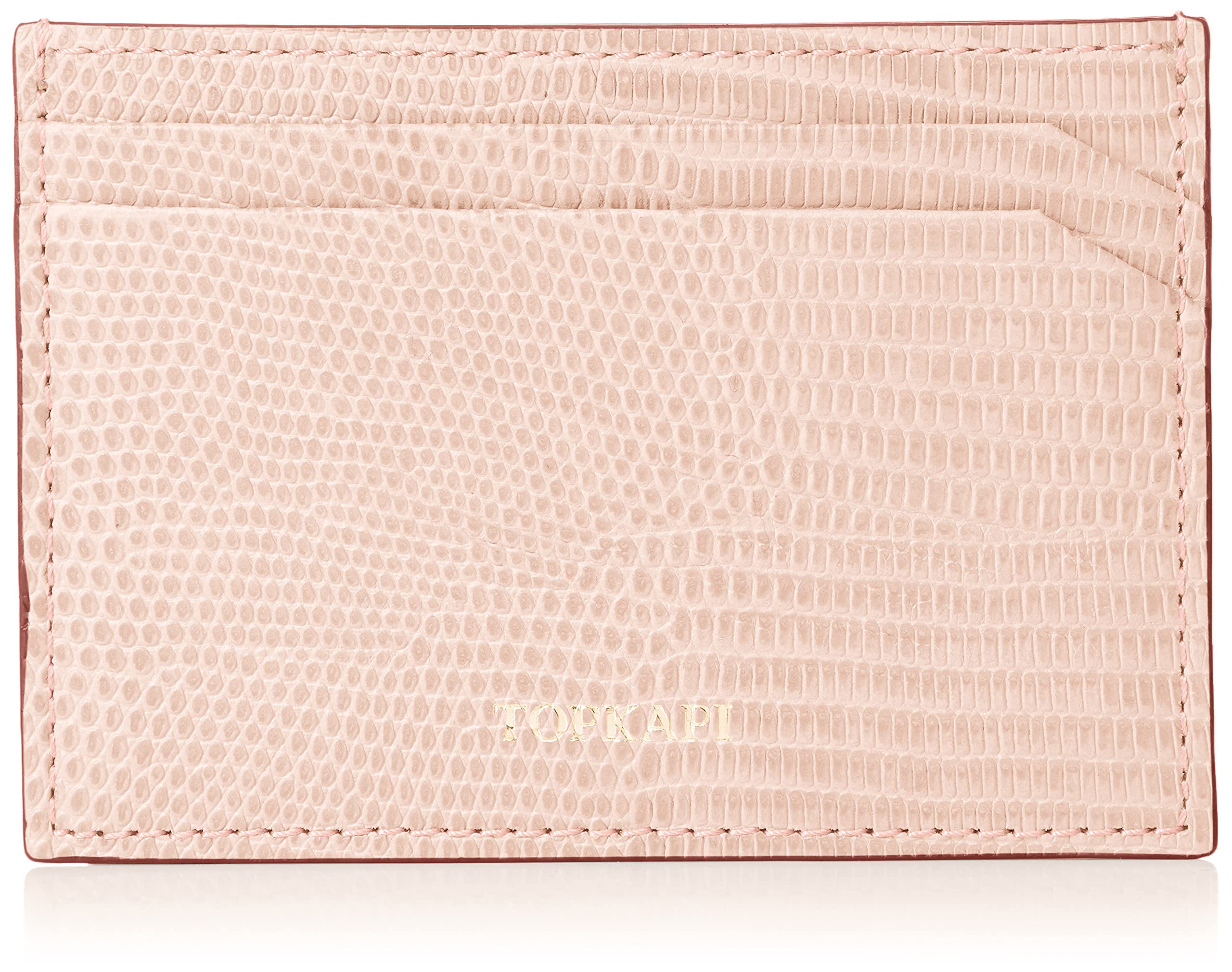 Topkapi Итальянская кожа тиснение под ящерицу Прозрачный чехол для проездного LUCIA Женский Розово-серый Один размер