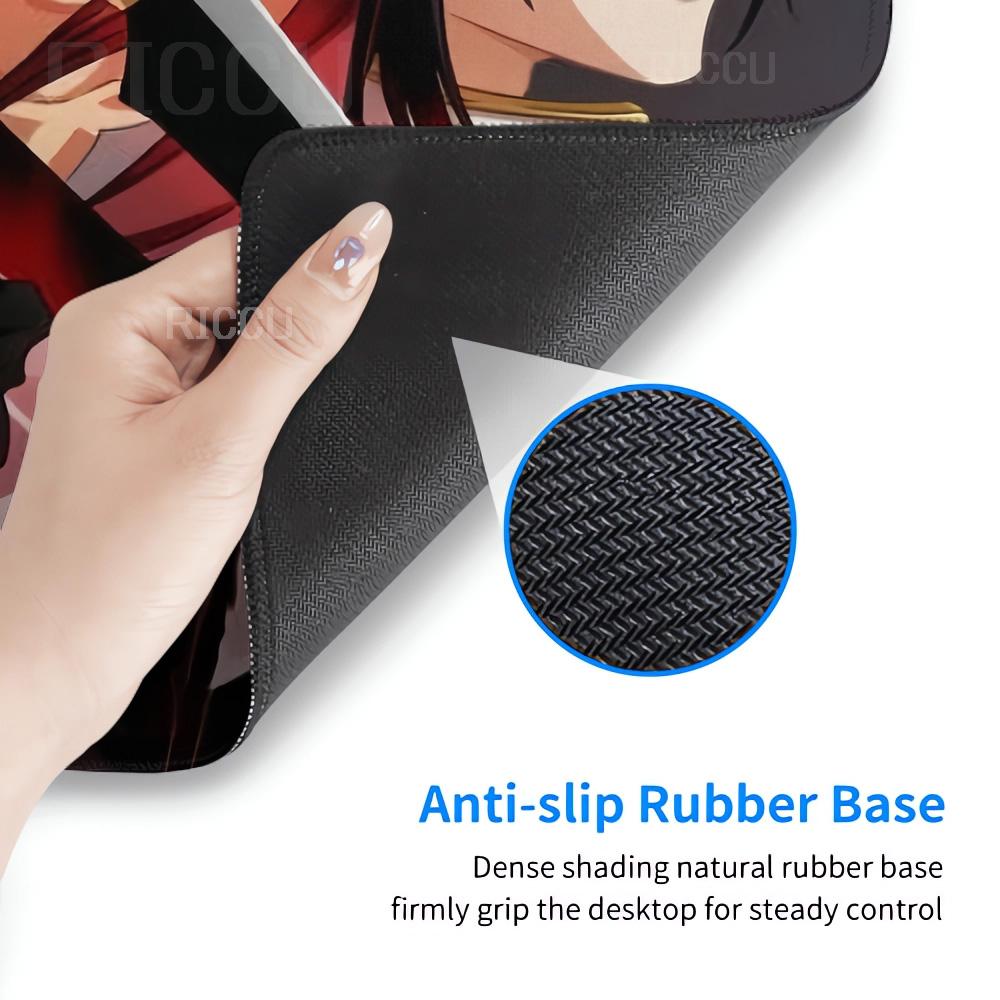 Japan Anime Figure Bleach Mouse Pad Large Desk Accessories Desk Pad Rubber Base Edge Mousepad Non-Slip Mousepad for Office