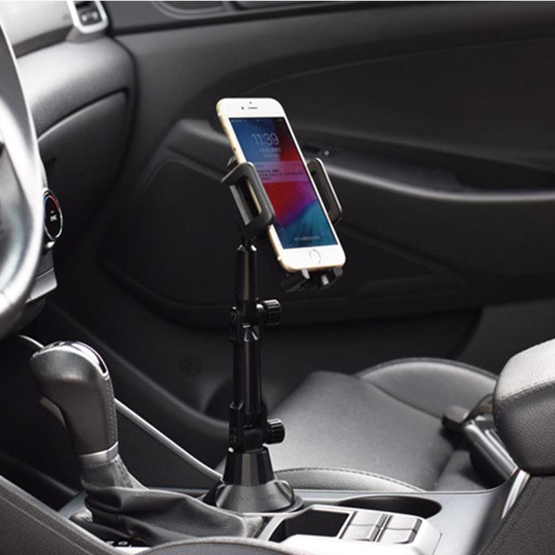 Car Phone Holder Water Cup Holder Mount Car Interior Accessories Anti-slip Adjustable Long Tube Cell Navigation Suppor
