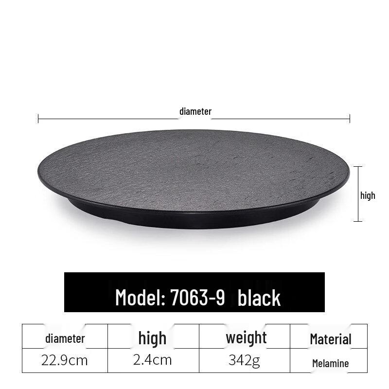 Japanese Melamine Round Flat Serving Plate