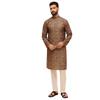 SOJANYA (Seit 1958 Herren Baumwolle Leinen Kalamkari Bedruckt Multi & Kurta mit Pyjama