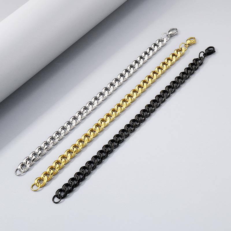 Unisex Edelstahl Kubanische Kette Armband - Trendiger Hip-Hop Mode Schmuck