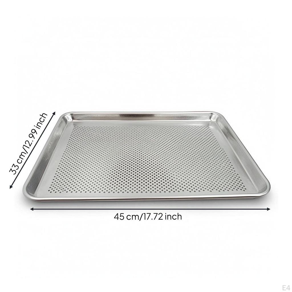 Perforated Oven Tray Uncoated Sheet Pan Commercial Grade Aluminum for Culinary