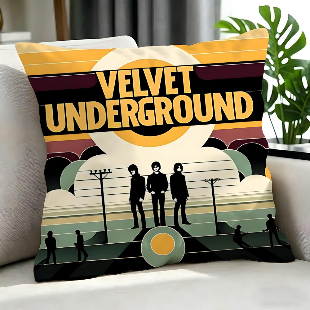 Rock The Velvet Underground Cushion Cover Cushion Cover Set 4Pcs 50X50 45X45 40X40 Pillowcase Decorative Sofa Home Decor