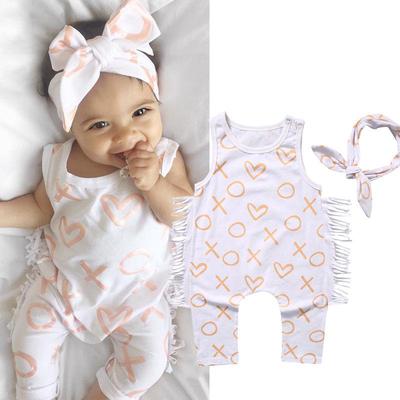Noworodek Baby Girl Body Romper Kombinezon + opaski Zestaw ubrań