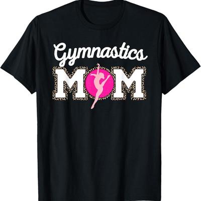 Süßes Turnen Mama Turnerin Leopardenmuster Muttertag T-Shirt