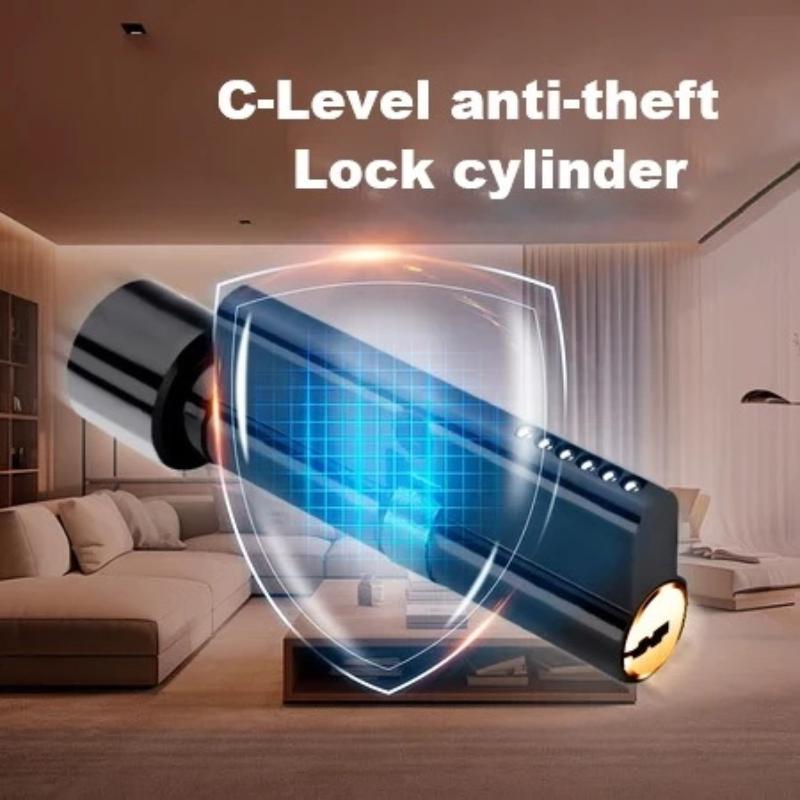 Door Handle Lock Round Entry Security Privacy Sliding Front Doors Entrance Keyed Locks For Bedroom Living Room Household
