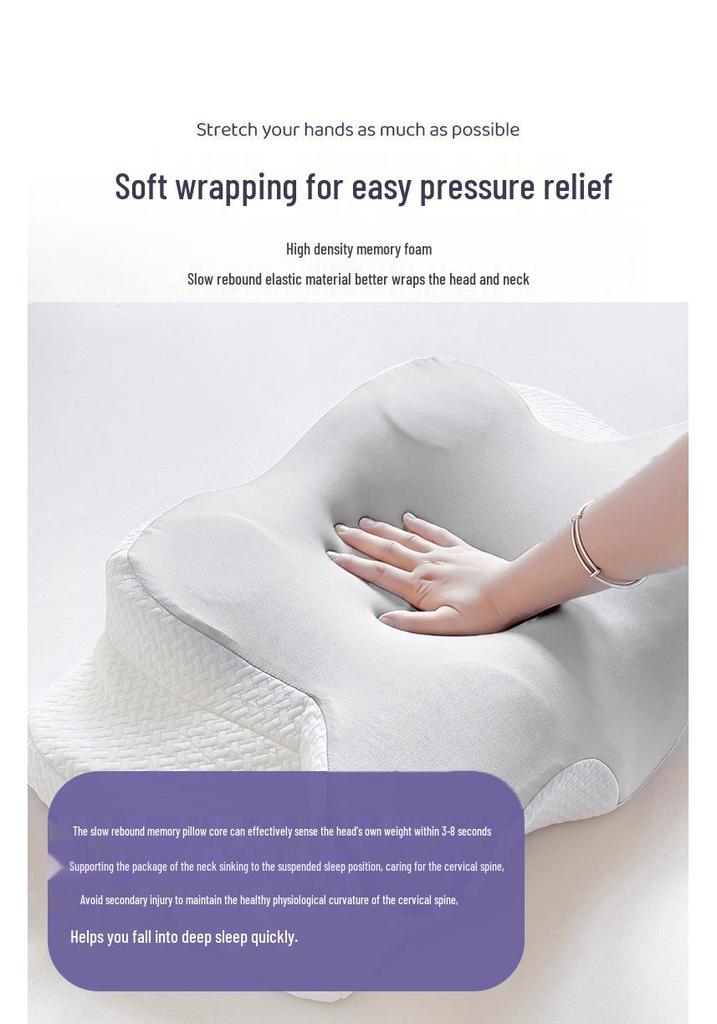 Ergonomic Memory Foam Butterfly Cervical Pillow for Side Sleepers