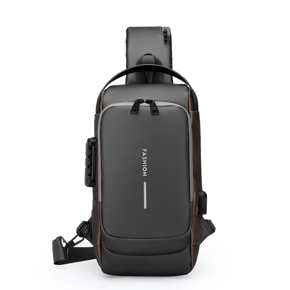 Password Lock Male Multifuctional Shoulder Bag Water Proof Sport Crossbody Bag  Motorcycle Use