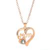 Multi-Tone Mom & Child Pendant Necklace Set, Heart & Family Silhouette Necklaces for Mother's Day