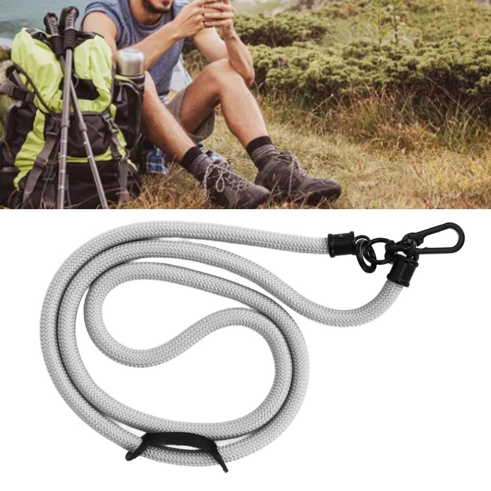 

2 Pcs Metal Polyester Phone Lanyard Adjustable Strap Neck Lanyard Cell Phone Lanyard Phone Tether серый