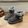 2025 winter new snow cotton boots women's platform bow casual velvet thickened warm non-slip cotton shoes