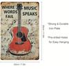 Vintage Metallschild Gitarrenkunst Heimbar Dekoration Musik Geschenkidee