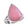Natural Pink Opal Gemstone 925 Solid Sterling Silver Jewelry Ring Size 5.5 v4E92