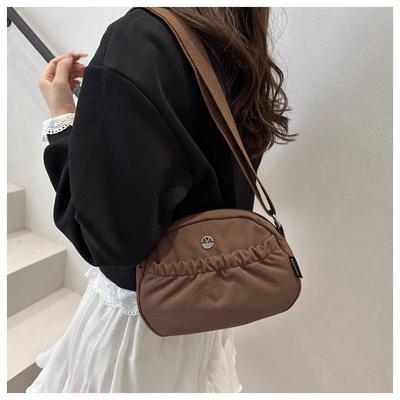 Japanese Solid Color Small Crossbody Shoulder Bag - Casual, Versatile Fashion Handbag for Women