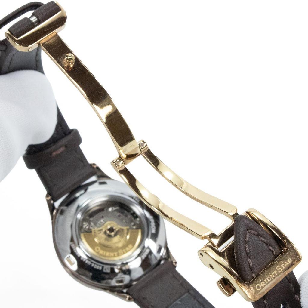 Used Working Item Orient Star Watch Mechanical Automatic Ladies Classic Semi-skeleton White Open Heart Back Slotting Small