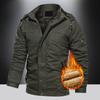 Winter Cotton Jacket Thickened and Velvet Medium and Long Cotton Clothing Fashionable and Loose Men's Clothing