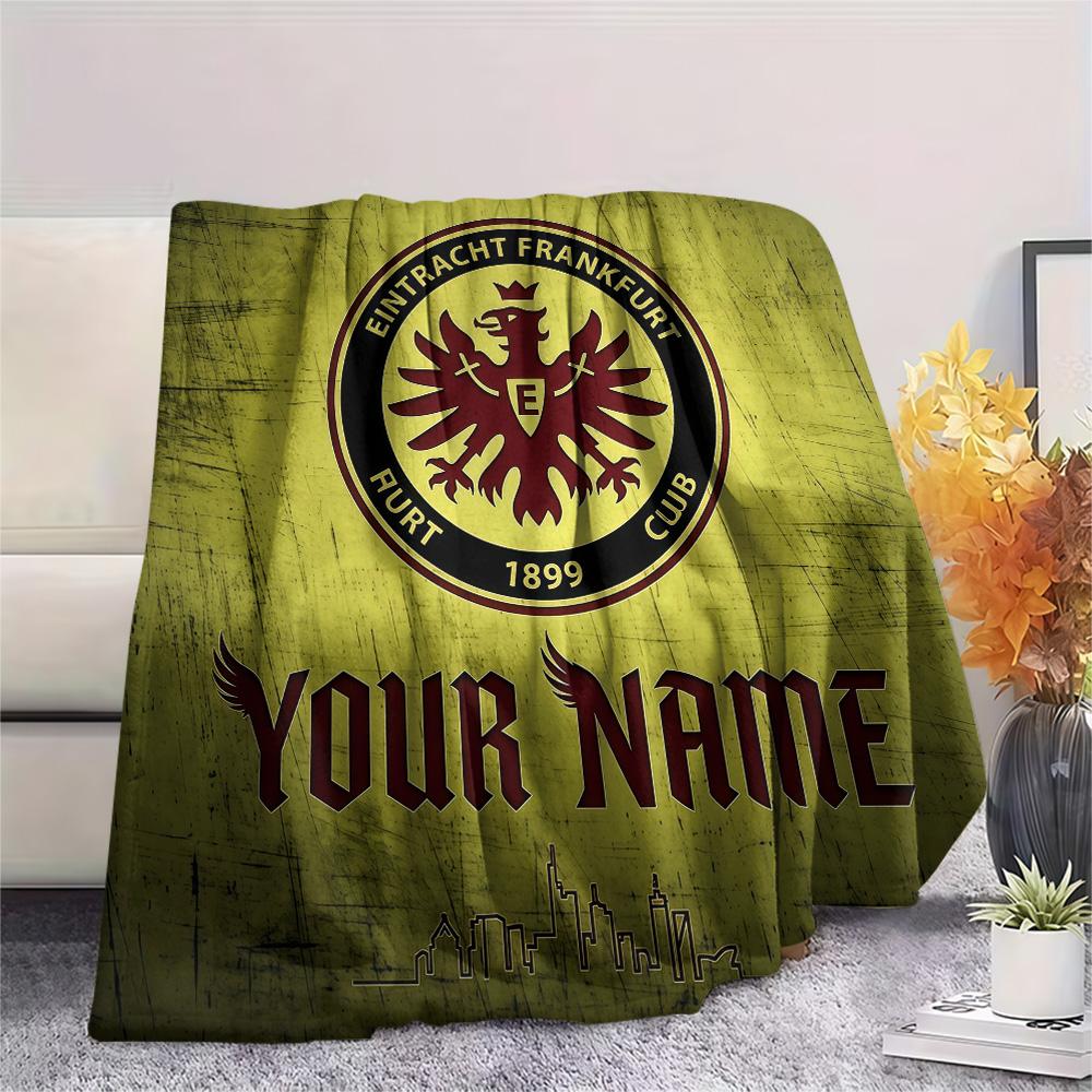 Benutzerdefinierte Namens Eintracht Frankfurt Flanelldecke, Hohe Qualität, Bequem für alle Jahreszeiten, Heimdekoration, Wärme und Komfort
