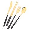 4pcs Colorful Dinnerware Set Knife Fork Spoon Chopsticks Cutlery Set Mirror Stainless Steel Flatware Western Kitchen Tableware