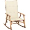 VidaXL Rocking Chair with Cushion Bamboo 3063905
